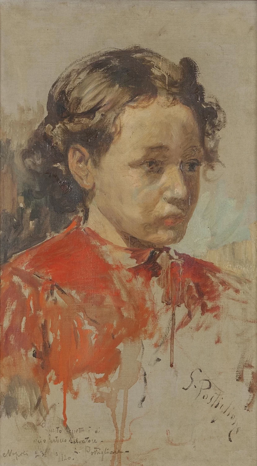 Scugnizzo con abito rosso
